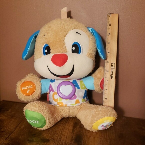 Fisher Price Laugh and Learn ABC Smart Stages Interactive Puppy Dog Blue Ears - Picture 3 of 5